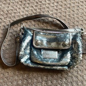 Sequin Silver Coach Purse